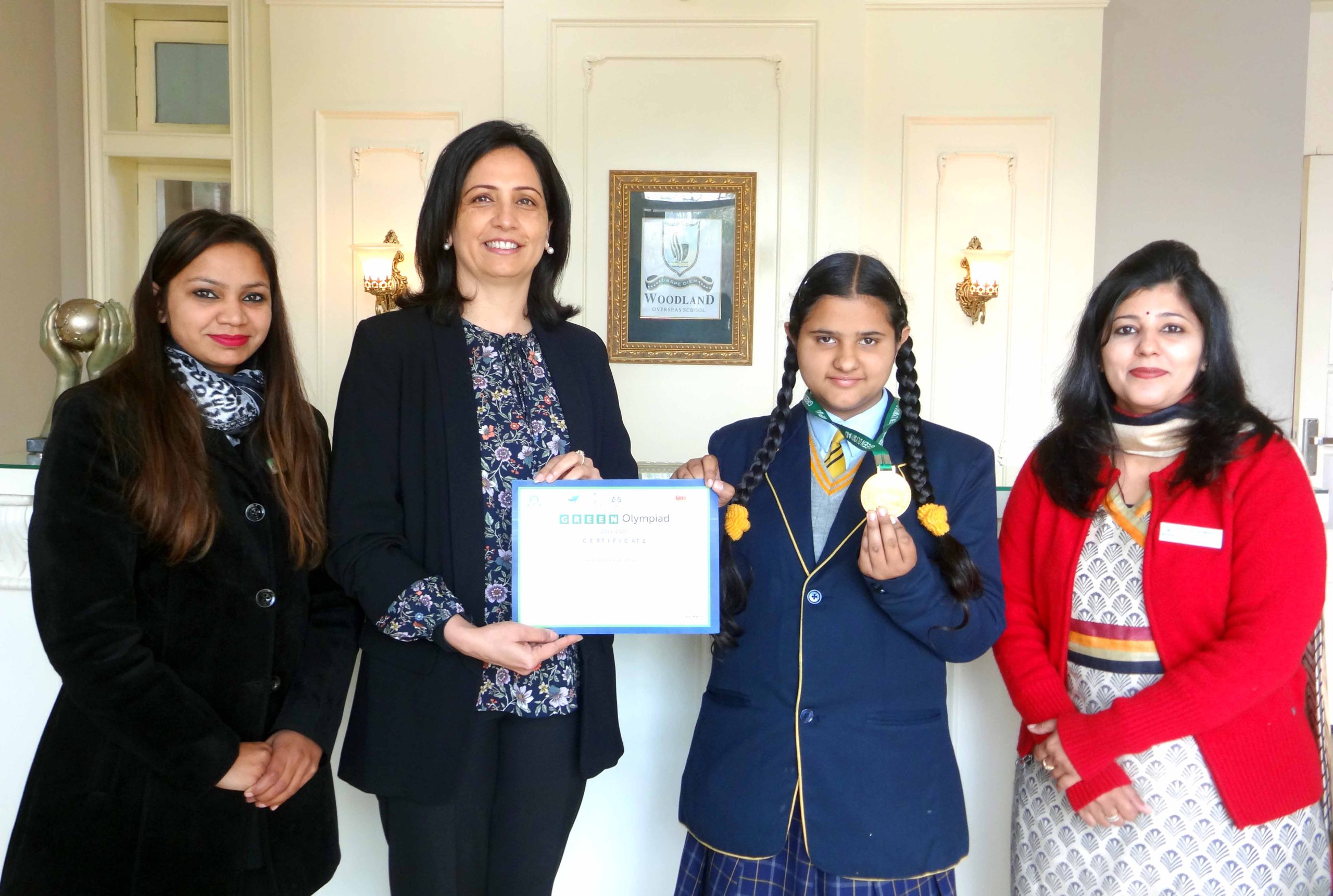 Harnoor Kaur of Grade-5 Bagged Gold Medal at State Level in Green Olympiad 2019