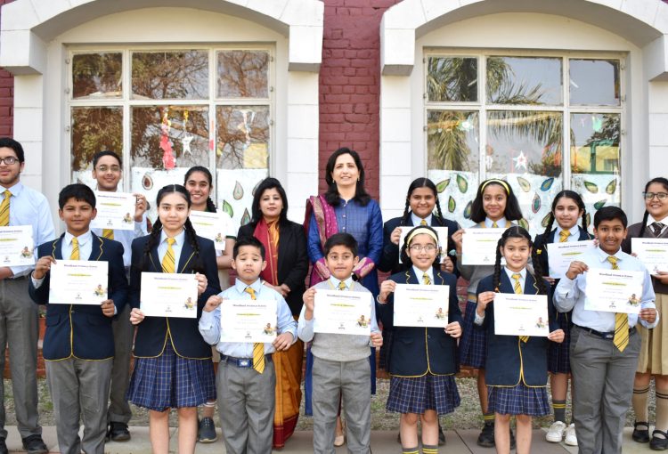 SOF International English Olympiad 12 Woodlanders Bagged Gold Medal of Excellence and 05 Woodlanders Secured Medal of Distinction
