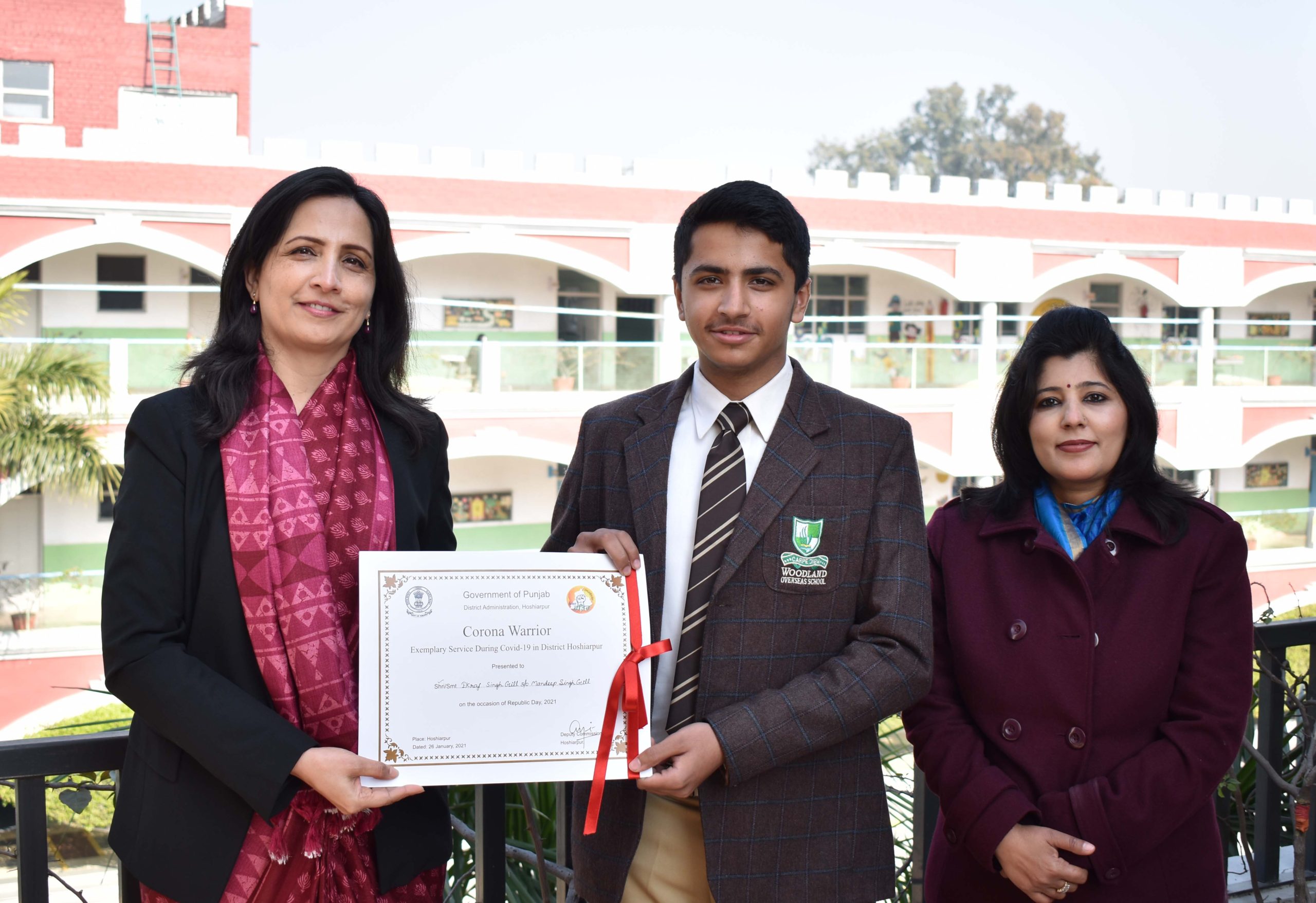 District Administration (Hoshiarpur) Applauds Zealous Ekraj Singh Gill at 72nd Republic Day Grand Ceremony as Corona Warrior for his Exemplary Social Work