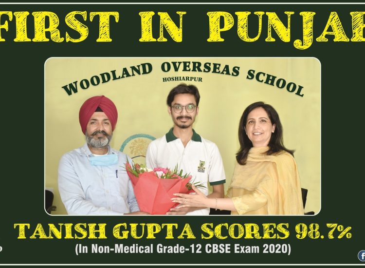 Pride of Hoshiarpur- Tanish Gupta Bags 1st Position in Punjab (G-12 CBSE Board Exam 2020)